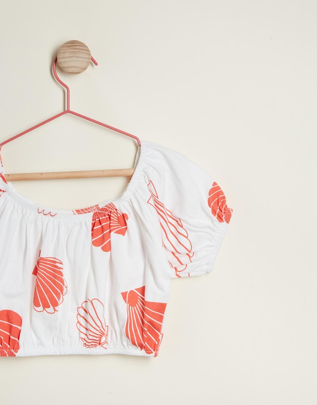 PLAY etc - Clam Crop Blouse - Kids-Teens