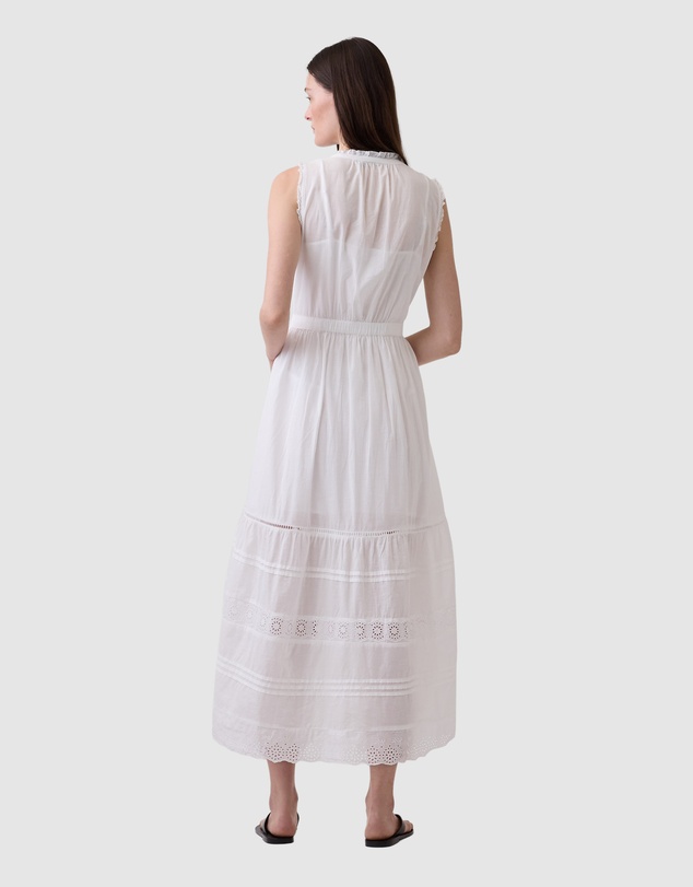 GAP - Sleeveless Lace Maxi Shirtdress