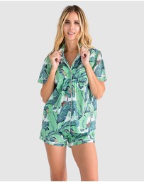 Sant And Abel - Women's Martinique® Green Banana Leaf Short PJ Set