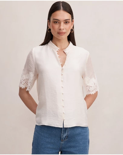 Forever New - Ana Lace Detail Blouse