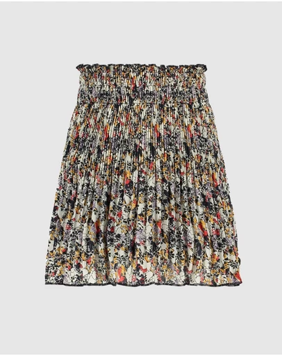 Like FLO - Pleated Floral Skirt - Kids-Teens
