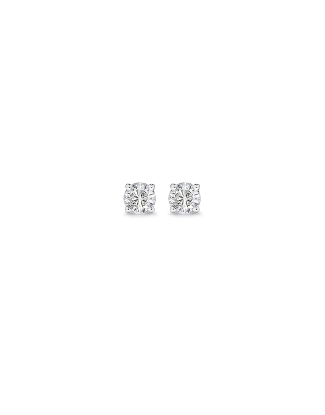Michael Hill - 0.25 Carat TW Diamond Solitaire Stud Earrings in 18kt White Gold
