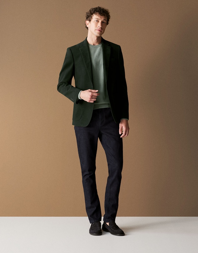 Trenery - Merino Crew in Moss Green