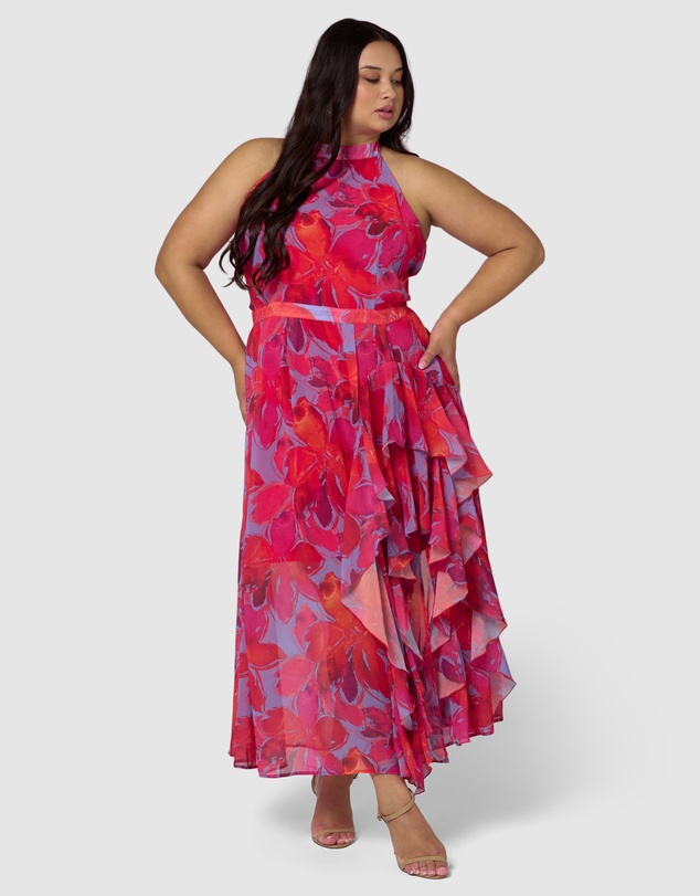 Pink Dusk by Curve Project - Kiss Kiss Maxi Dress