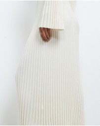 AERE - Indi Accordian Pleated Organic Knit Dress
