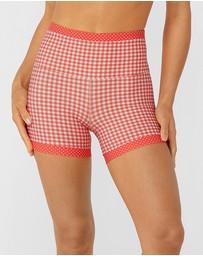 Lorna Jane - 12cm Coucou Gingham Bike Shorts