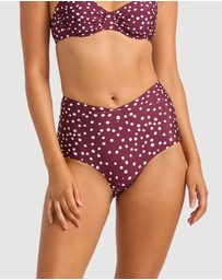 Seafolly - Dolce Dot Ruched Band High Waist Bikini Bottom