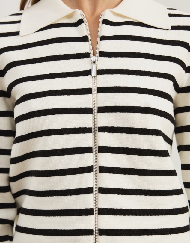 Atmos&Here - Delilah Long Sleeve Double Ended Zipped Knit Jacket