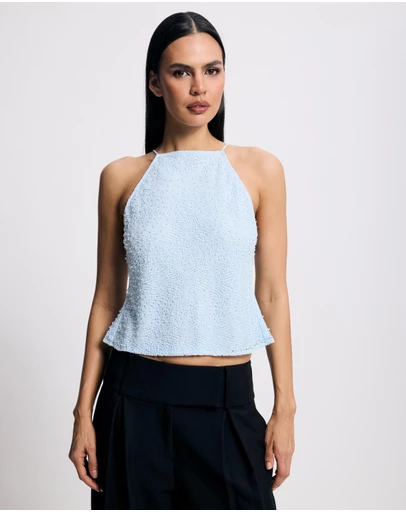 Lover - Indira Beaded Tie Back Top