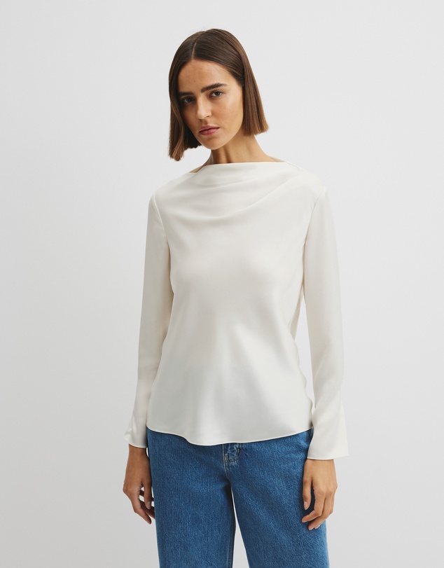 Country Road - Draped Long Sleeve Shirt