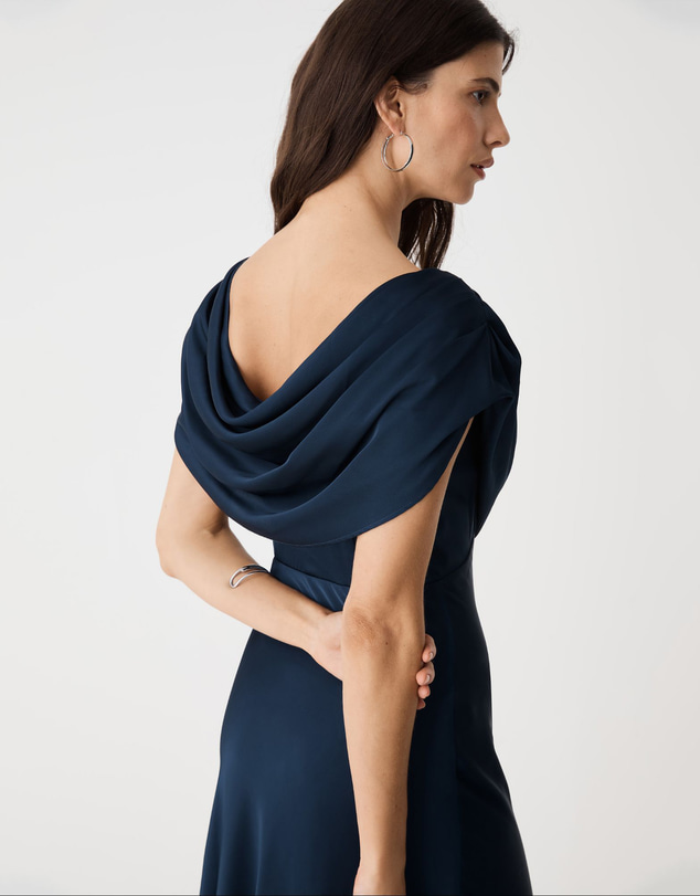 Forcast - Caroline Cowl Satin Dress