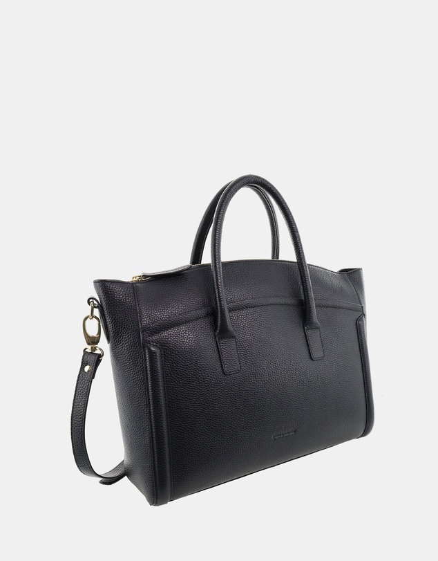 Pierre Cardin - Pierre Cardin Genuine Leather Square Tote Crossbody Bag