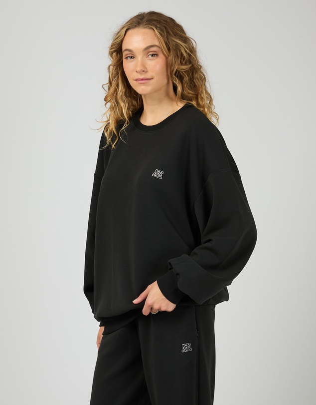 All About Eve - Luxe Active Box Crew Black