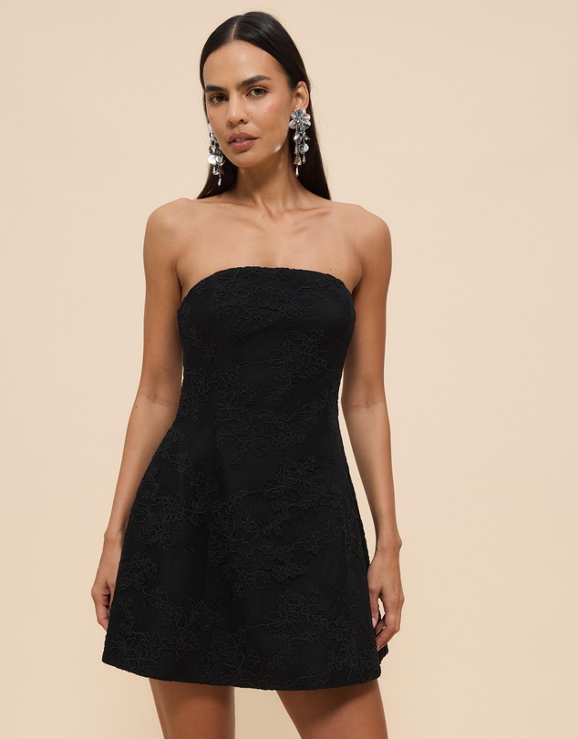 CHANCERY - Lani Strapless Structured Lace Mini Dress