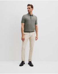 Country Road - Cotton Blend Silk Textured Knit Polo