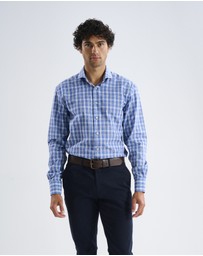 3 Wise Men - 3 Wise Men Driftwood Blue Check Shirt