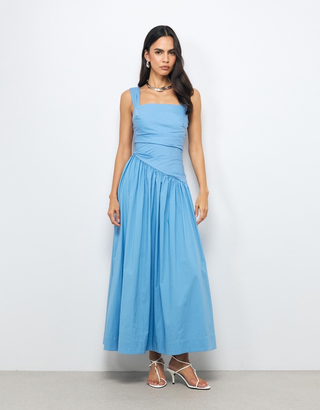 AERE - Kylara Ruched Midi Dress
