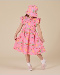 Goldie + Ace - Fruit Salad Lyla Dress - ICONIC EXCLUSIVE - Babies-Kids