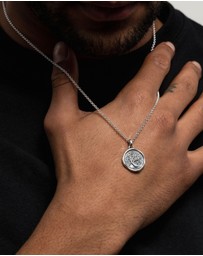 Dower & Hall - Men's Tree of Life Talisman Necklace In Sterling Silver