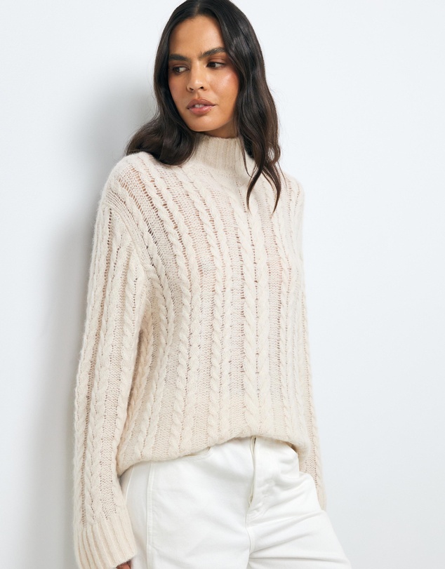 AERE - Zahra Cable Knit Jumper