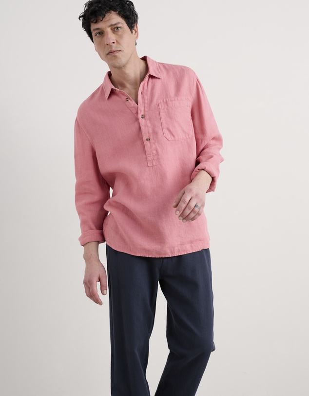 Seasalt - Seasalt Cornwall Pink Artist's Linen Shirt