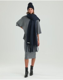 Morgan & Taylor - Ella Woven Scarf in Navy Blue