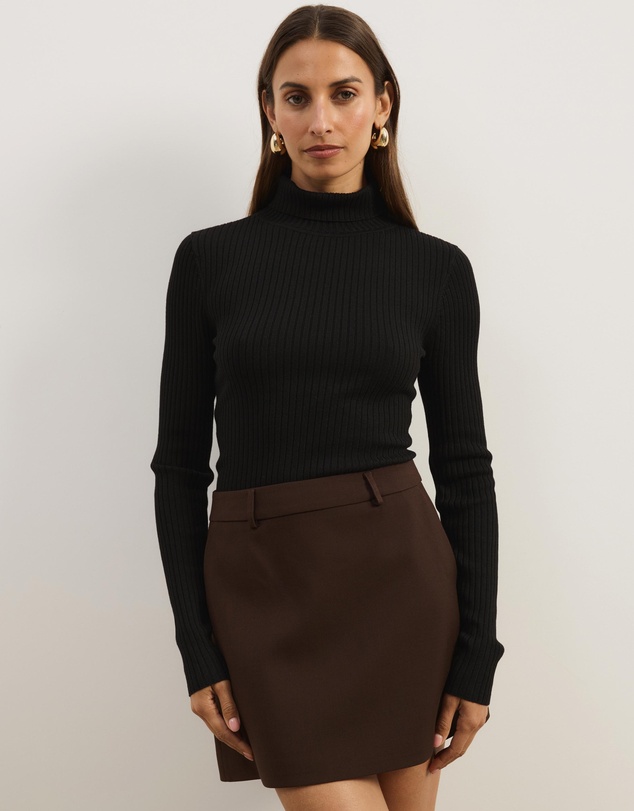 Atmos&Here - Annie Wool Blend Turtleneck Knit Top
