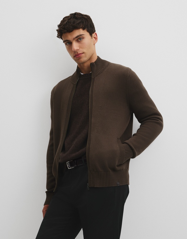 Country Road - Australian Cotton Zip Through Knit Jacket