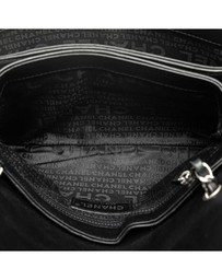 Pre-Loved by Azura Reborn - Pre-Loved Choco Bar Calfskin Camellia No. 5 CC Shoulder Bag