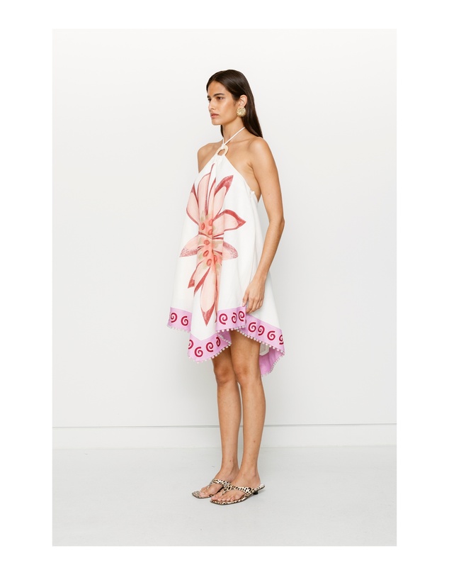 The Wolf Gang - Dasia Asymmetric Dress - Cream Lotus