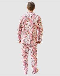 Sant And Abel - Men's Martinique® Pink Banana Leaf Long PJ Set
