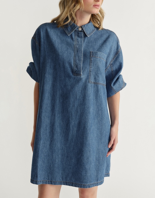 Decjuba - D-Luxe Chambray Stitch Dress