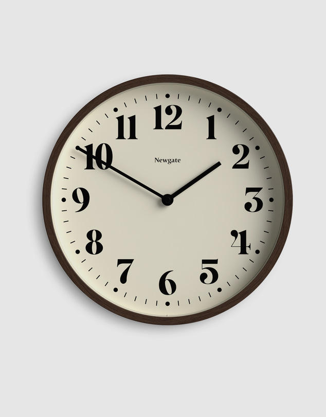 Newgate - Newgate Number Four Theatre Wall Clock-Faux Dark Wood