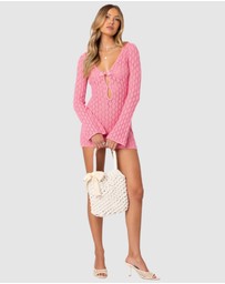 EDIKTED - Brie Cut Out Crochet Mini Dress