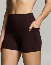 Rockwear - No Front Seam Pocket Mid Thigh Bike Shorts
