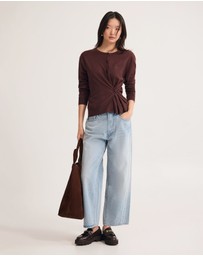 Oxford - Saga Side Button Cardigan