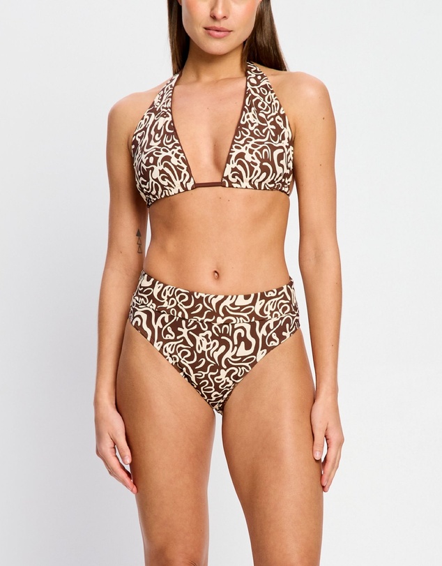 Modibodi - Swimwear Hi-Leg Period Brief Light Absorbency Sea Swirl