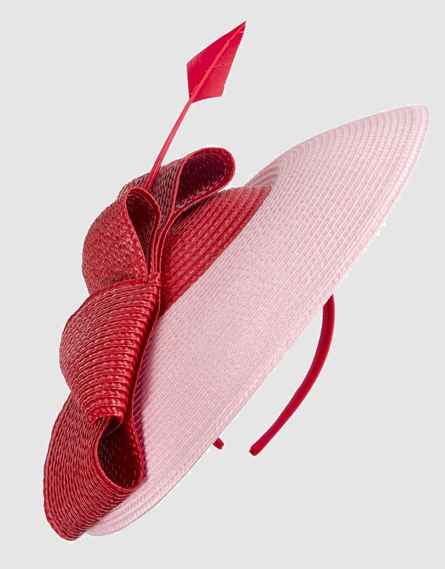 Max Alexander - Saucer Pink Red Racing Fascinator Hat