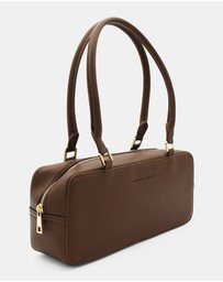 Morgan & Taylor - Mackenzie Rectangle Shoulder Handbag in Chocolate Brown