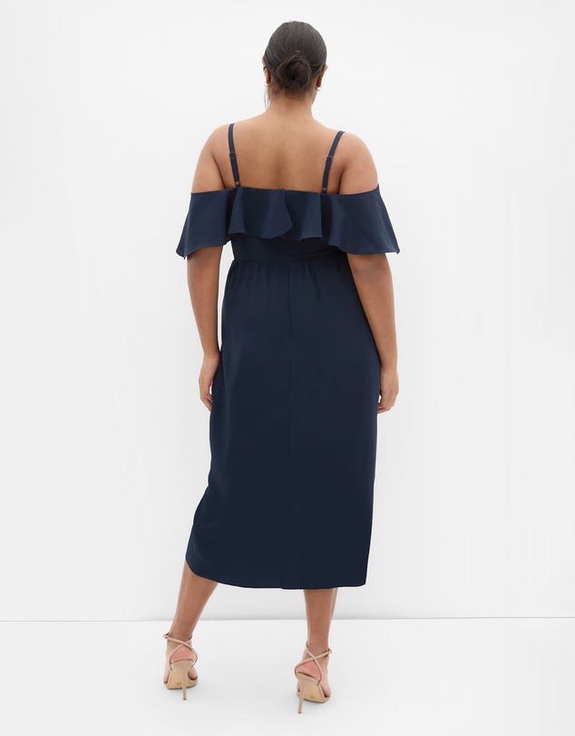 City Chic - Flirtation Drape Midi Dress