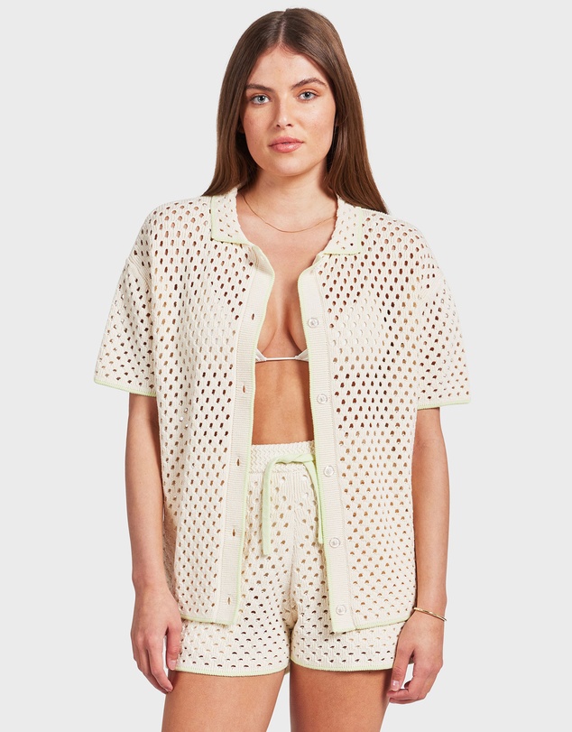 Academy Brand - Farrah Crochet Shirt