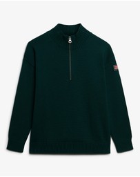 Superdry - Slouchy Knitted Half Zip