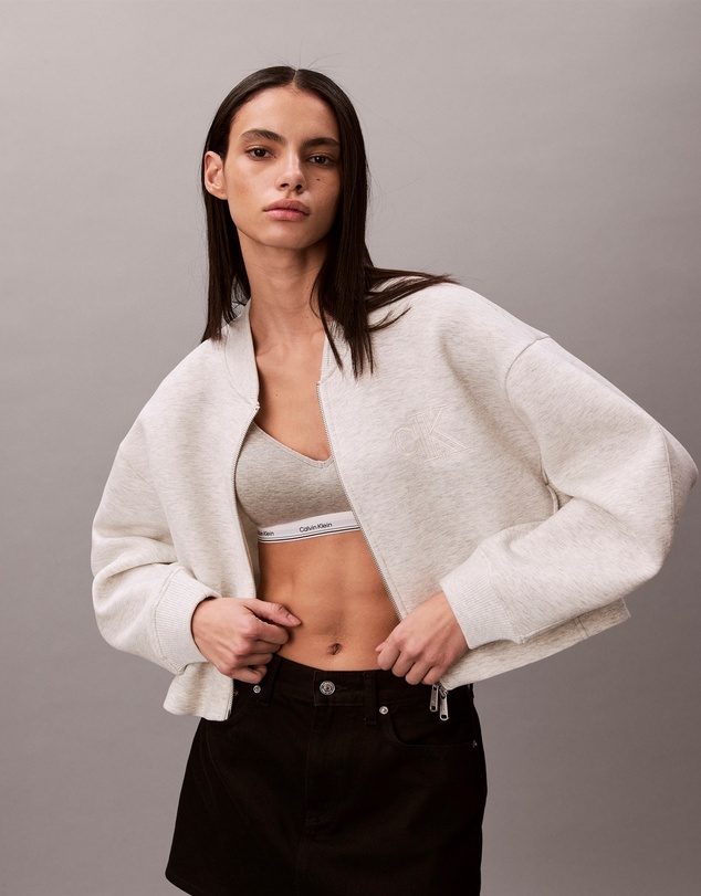 Calvin Klein Jeans - Smooth Cropped Relaxed Bomber Jacket
