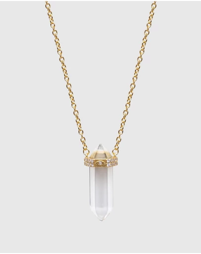 Nialaya Jewellery - Quartz Crystal Necklace