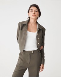 Forcast - Sadie Patch Pocket Crop Jacket
