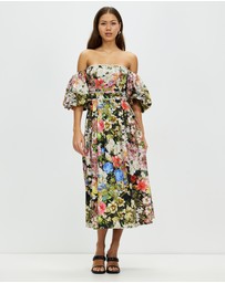 Honey and Beau - Romantic Flower Strapless Maxi Dress