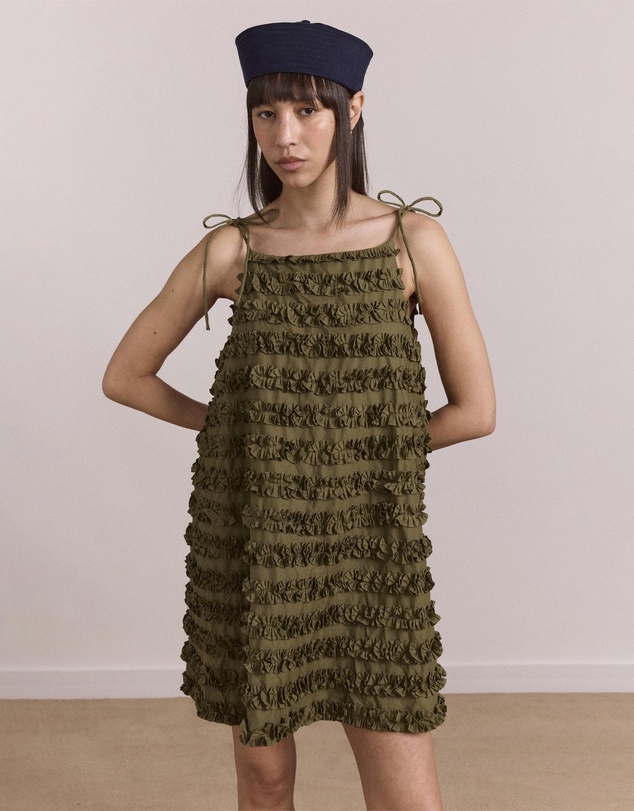 Damson Madder - Leili Ruffle Mini Dress