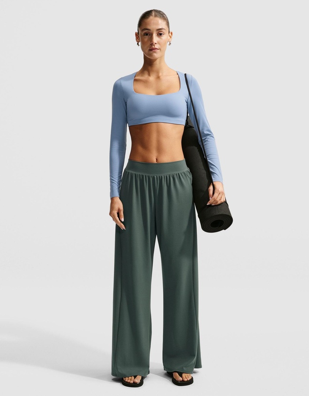 Nike - Zenvy Mid-Rise Wide-Leg Pants