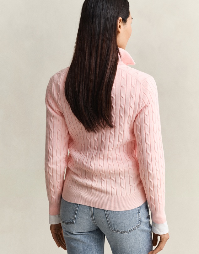 Gant - Stretch Cotton Cable Half Zip Sweater