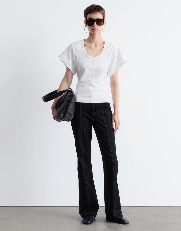 & Other Stories - Flared Topstitched Trousers